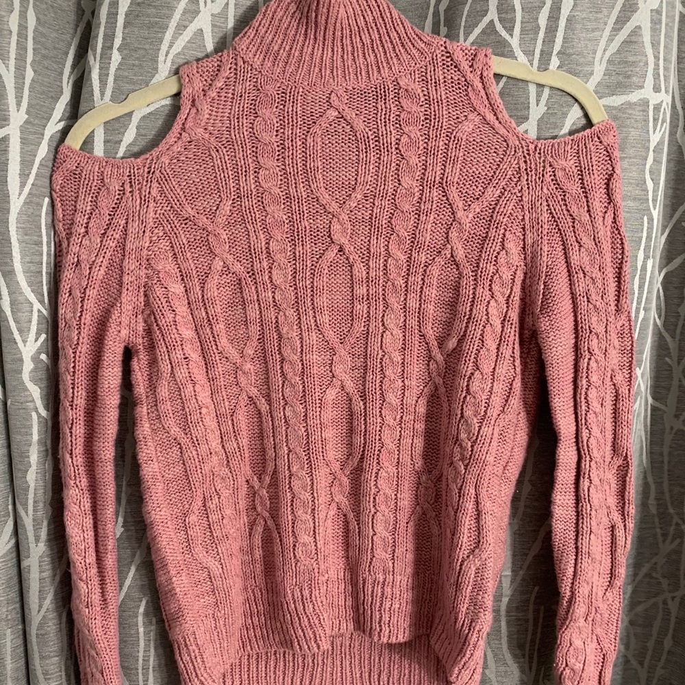 open shoulder sweater